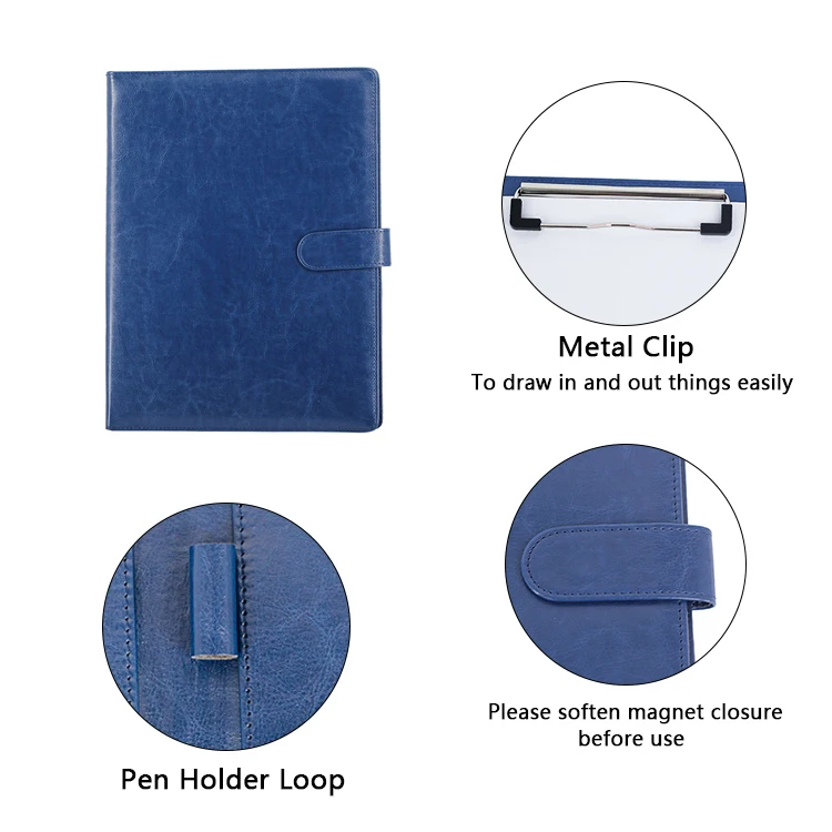 
High Quality Business Portfolio A4 PU Leather Document Folder 