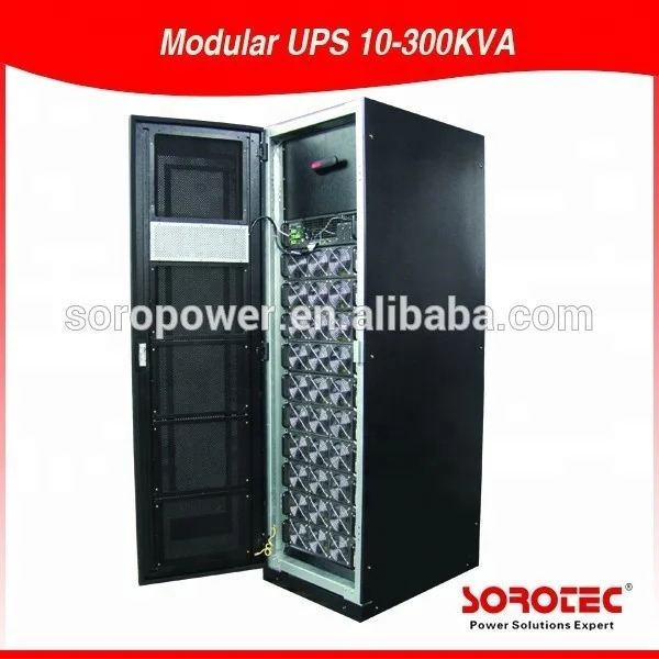 Modular UPS 300KVA, online UPS, Efficiency>96%, PF=0.9, Three phase, Hot swap