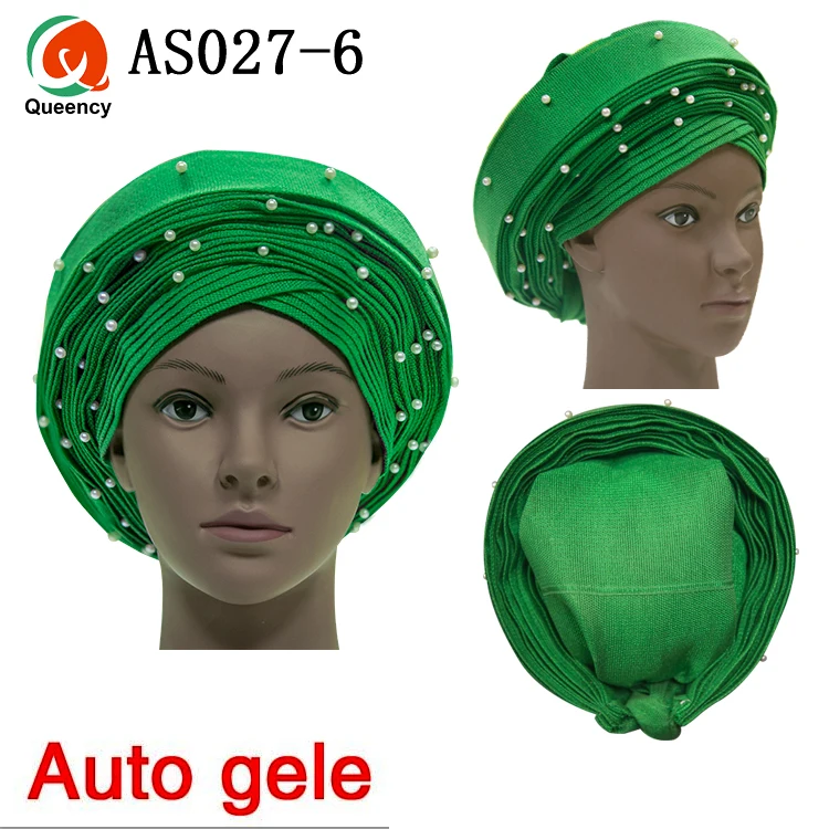Queency Elegant Asoke Fabric Headtie For African Auto Gele Headtie African Head wraps