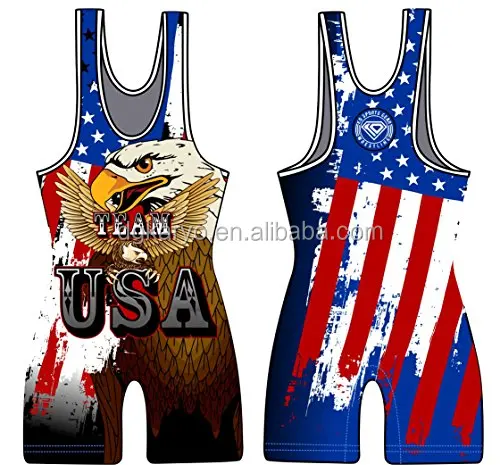 Wholesale Custom Sublimation Cheap Mens Wrestling Singlets Kids Wrestling Gear