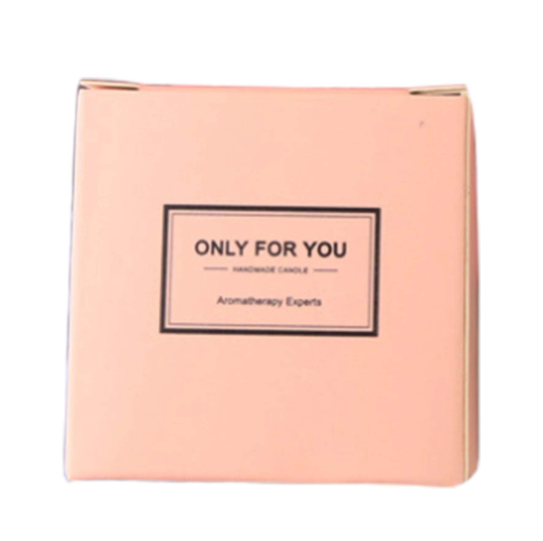 Handmade Gift Wholesale Private Label Classic Mini Square Clear Glass Jar Smokeless Scented Soy Wax Candle For Home Decor