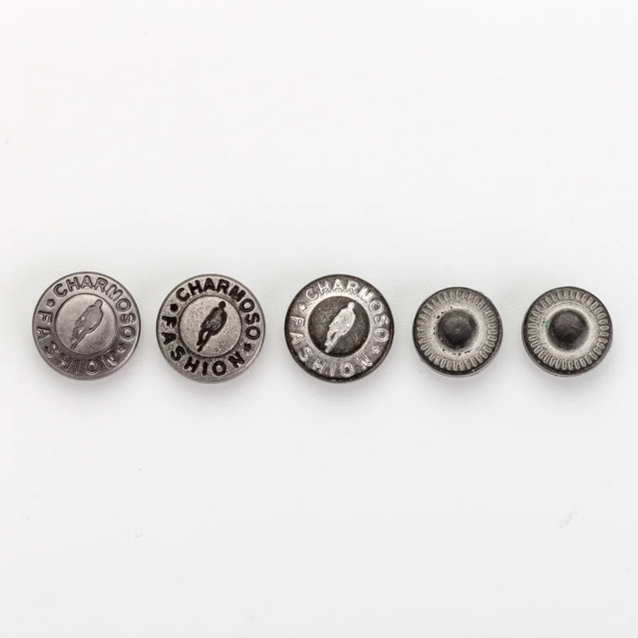 Factory price custom logo brass metal rivet button for clothing