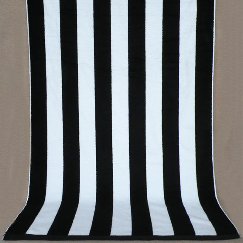 Dyed yarn jacquard velour cotton beach towel stripe beach towels