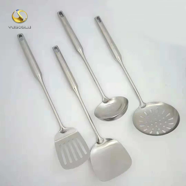 FREE SAMPLE Kitchen Utensils Stainless Steel Slotted Steak Turner spatula potato masher Saucer Spoon Fork Ladle Skimmer Spaghti