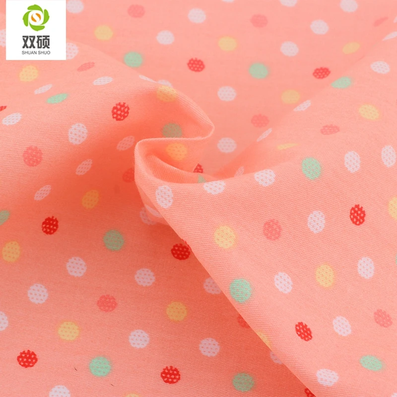 High Quality Dots Printed 100% Cotton Fabric Tecidos Quilting Cloth Of Handmade DIY Sewing Crafts