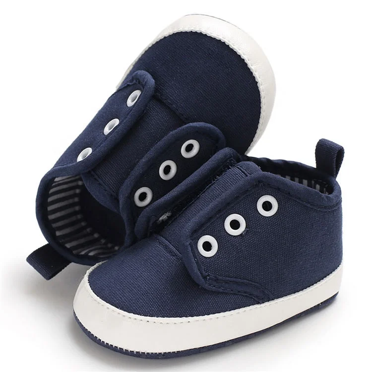 Wholesale canvas casual sport sneakers boy and girl soft sole toddler shoes
