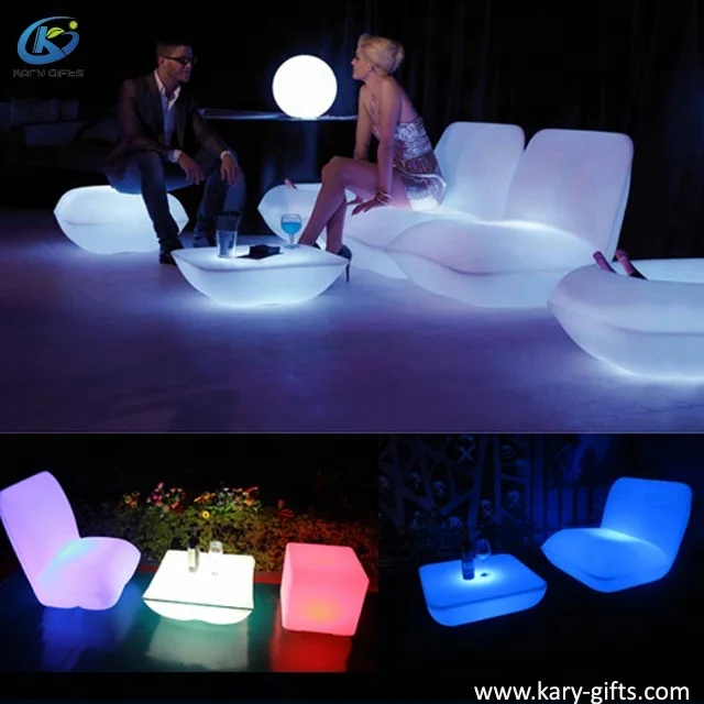 Bar Furniture Home & Outdoor Garden Mobile Glowing LED Sofa