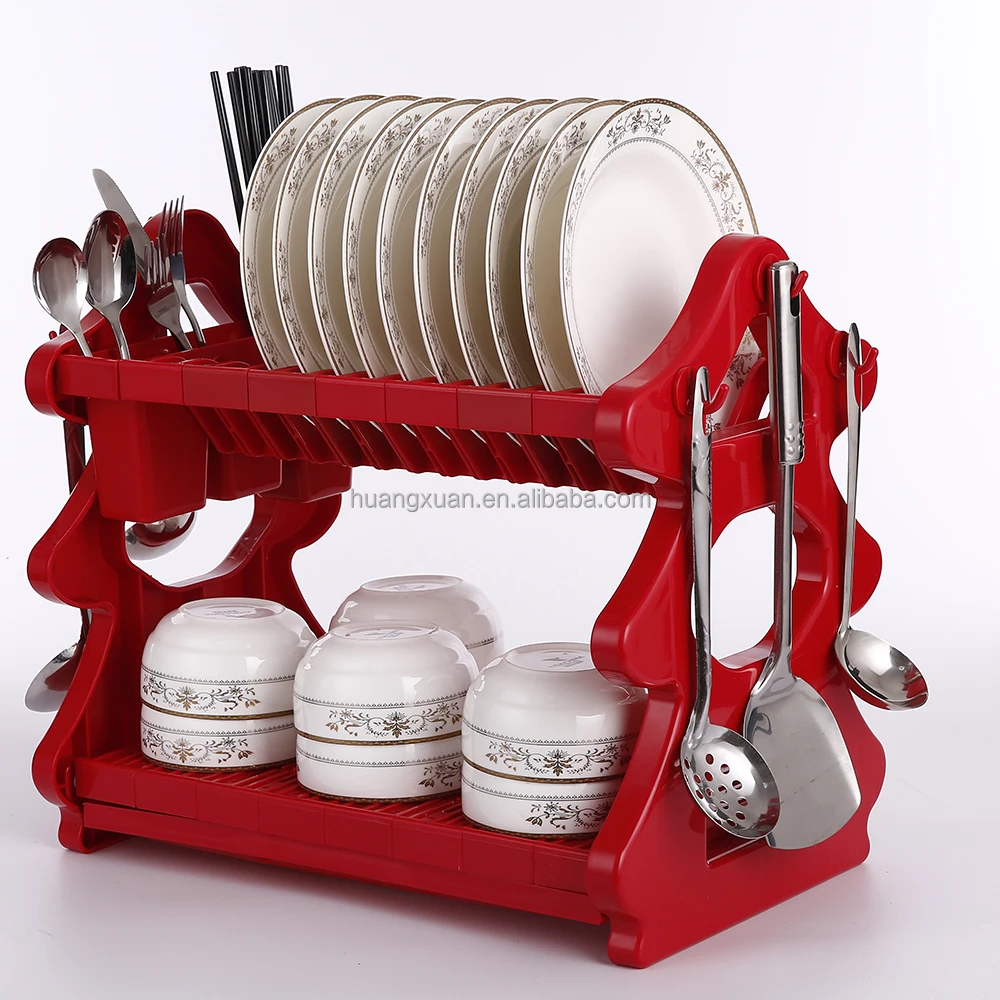 
Hot sale orange collapsible dish rack for cabinets 