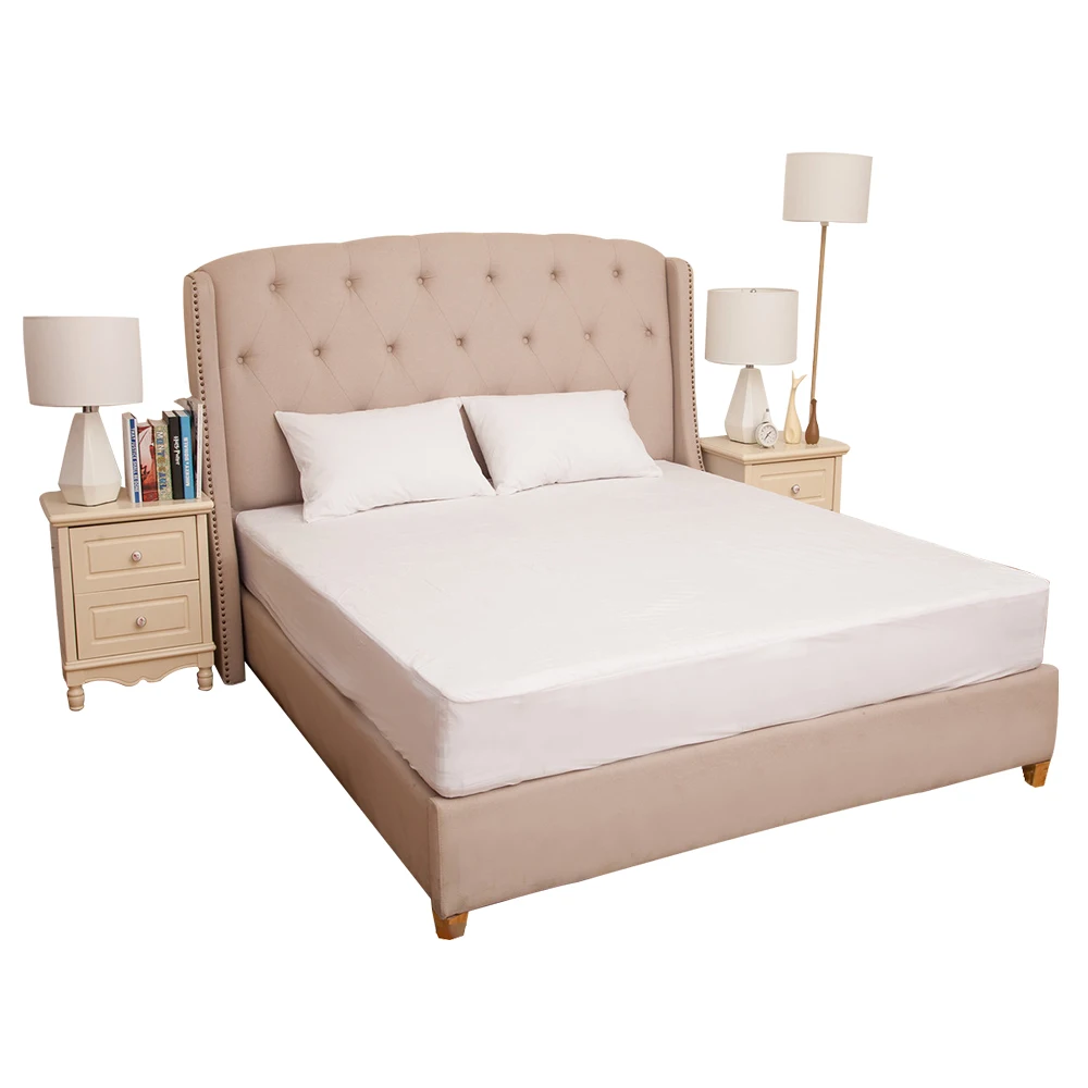 Custom 100% Cotton Flannel Hypoallergenic Mattress Cover Premium Fitted Bedsheet Waterproof Mattress Protector