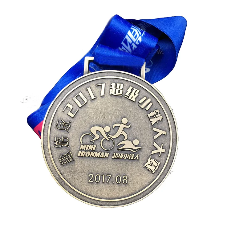 Custom  Metal Sport Race Ironman Triathlon Running Medal