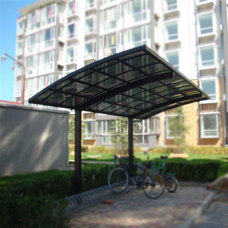 Aluminum Tricycle Car Parking Shelter with Polycarbonate Roof and Wind Resistance