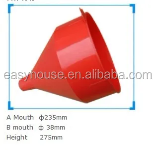 
16cm 21cm 25cm food grade kitchen large square plastic funnel 
