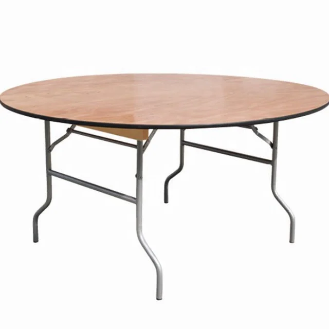 Strong quality pvc edge round plywood folding table