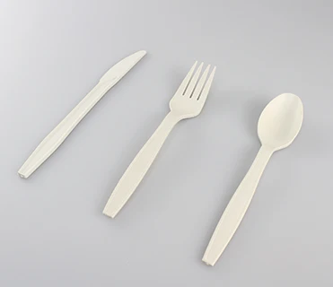 Disposable biodegradable spoon fork cornstarch flatware cutlery