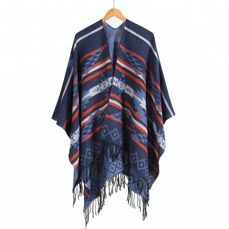 
New Styles Mexican Cashmere Winter Poncho Sweater Tops for Women Capes 