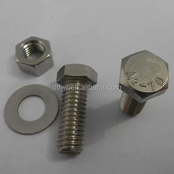 SS304 SS316 DIN933 Hex Bolts