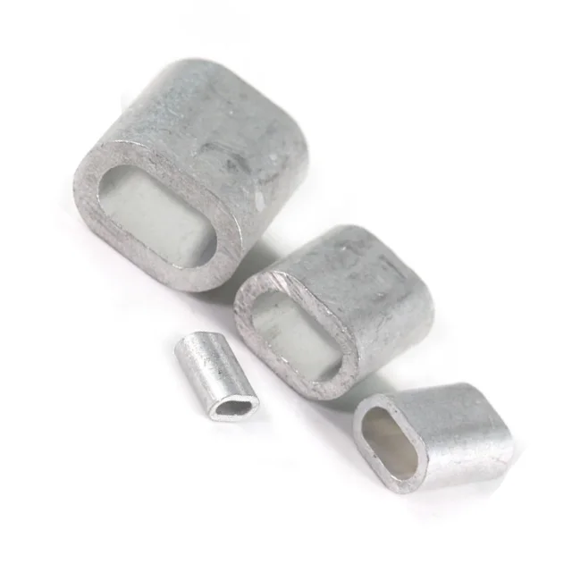 DIN3093/EN13411 M1.2 flat type aluminum sleeve ferrule for wire rope cable