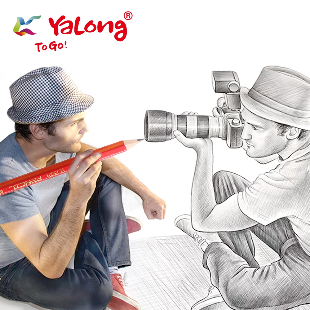 yl815001 Top Quality Hexagon Wooden Customized HB Pencil Lead Pencil stardard pencils set