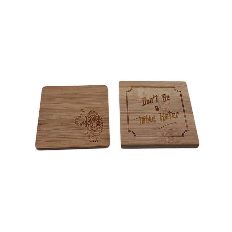 Modern design table placemat square bamboo wooden coaster