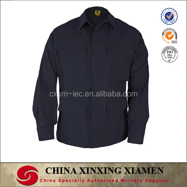 Темно-синяя рубашка в стиле милитари BDU пальто