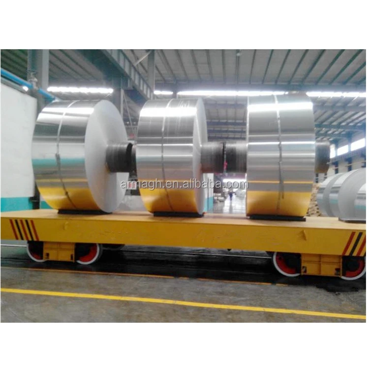 electric rail cart platform cable drum power rail coil transfer cart
