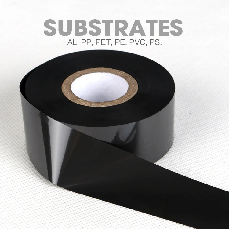 25 мм x 100 м черная Горячая Печать Дата кодирование фольга лента fc3 fc2 для печати партии штамповки