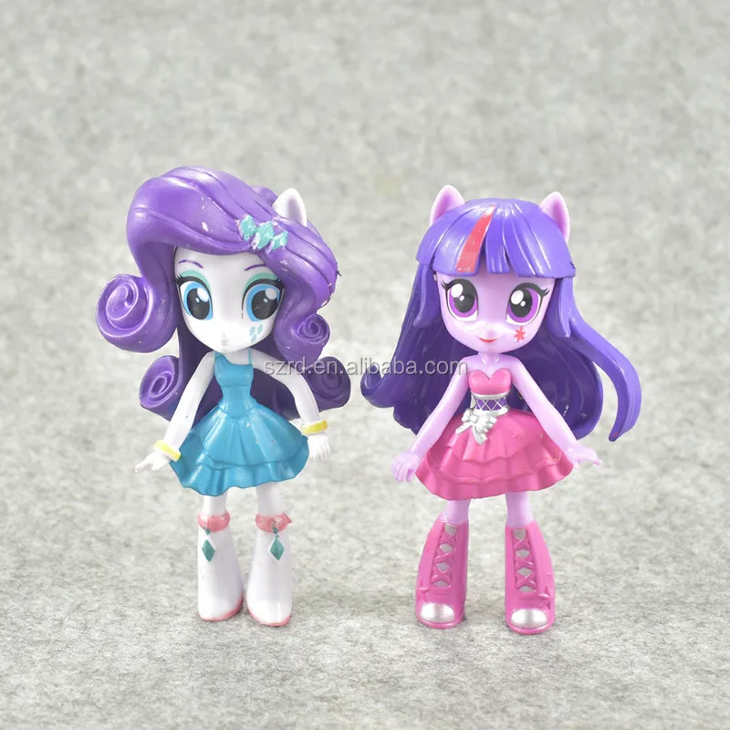 Beautiful rarity pink pony figure for girls gift/6pcs girls horse pony PVC figurine