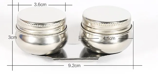 Double Small Pallet Dipper, Paint Cups With Clip in Stainless Steel Material