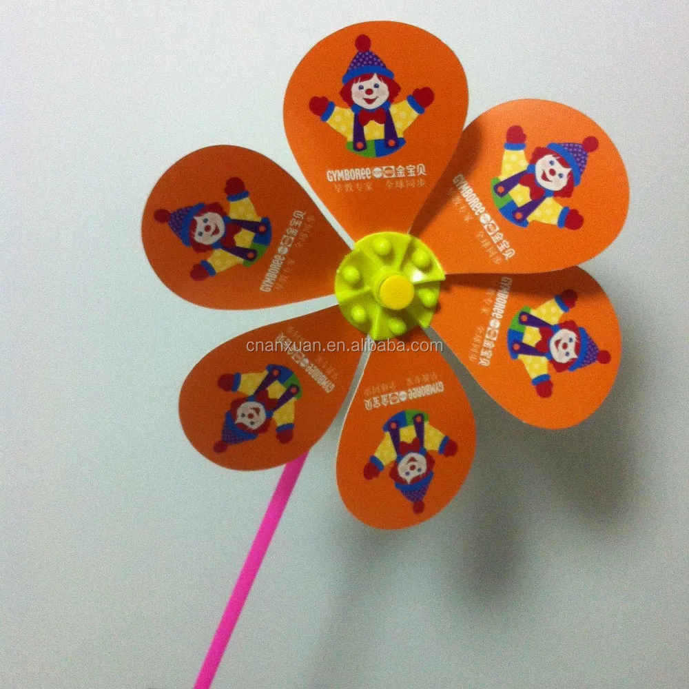 
funny flower shape fan paper windmill 
