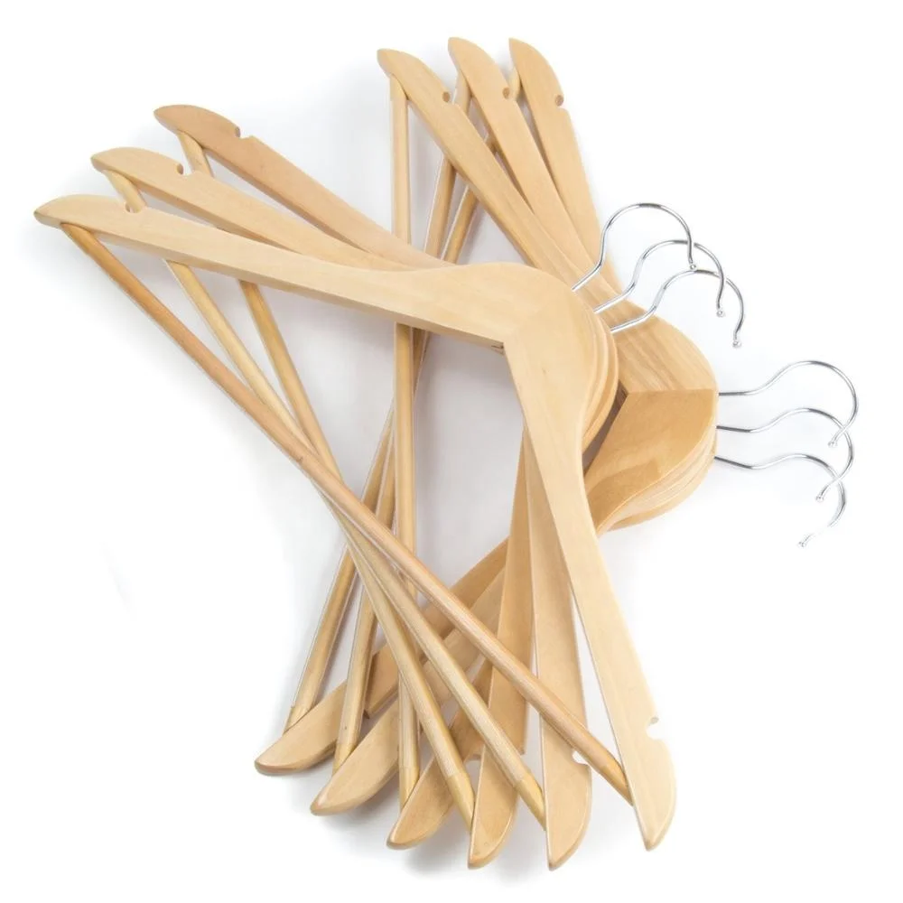 Высококачественные деревянные вешалки для одежды, вешалка для пальто из натурального дерева для камзола, куртки, брюк, вешалки для одежды