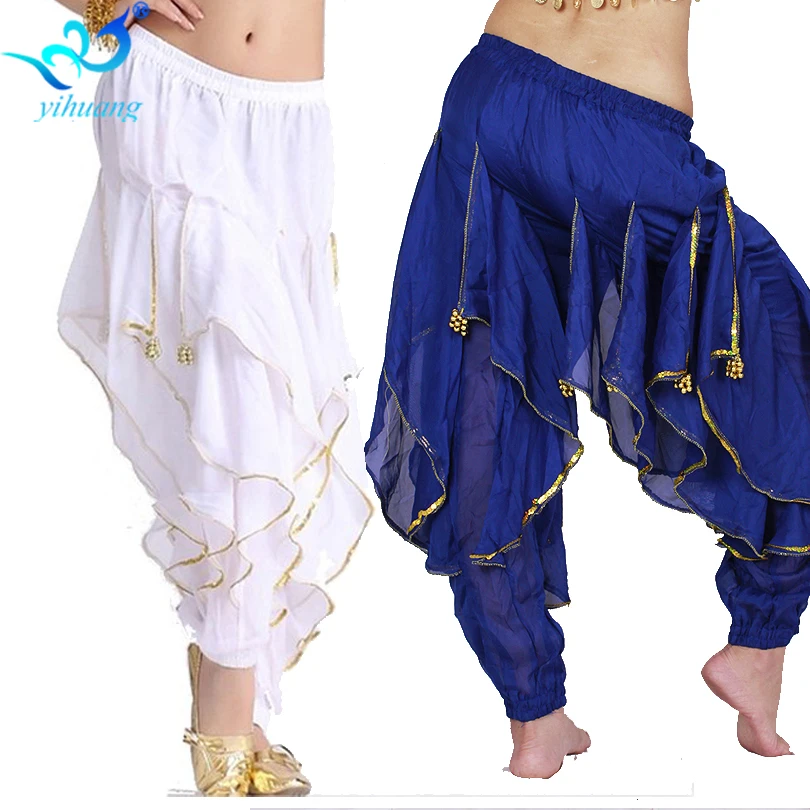 High Quality Arabic Belly Dancing Harem Pants Women Indian Trousers Chiffon Dance Performance Wear OEM