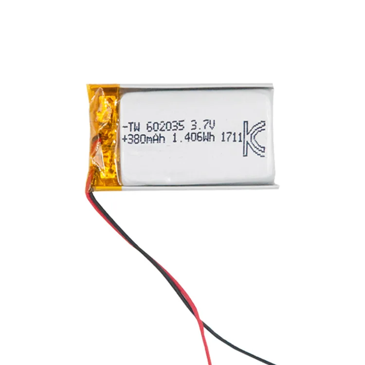 TAIWOO 3.7V 602035 Battery Li-ion 3.7V 380mah Battery Silver TW Custom Products,meet Your Requirements 500 Times 6.0*20*35mm *