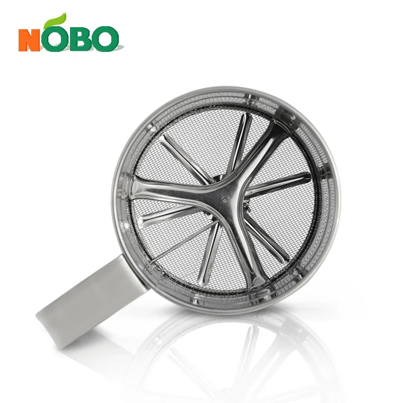 Shaker Sieve Cup with Crank Kitchen Flour Sifter Stainless Steel Use One-handed Double Mesh Family Baking & Pastry Tools 10.5cm