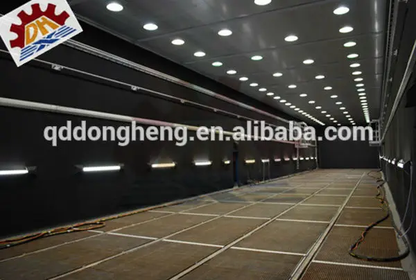 Ce / ISO руководство пескоструйная обработка для большой стальной пластины и живопись с краской спрей линия