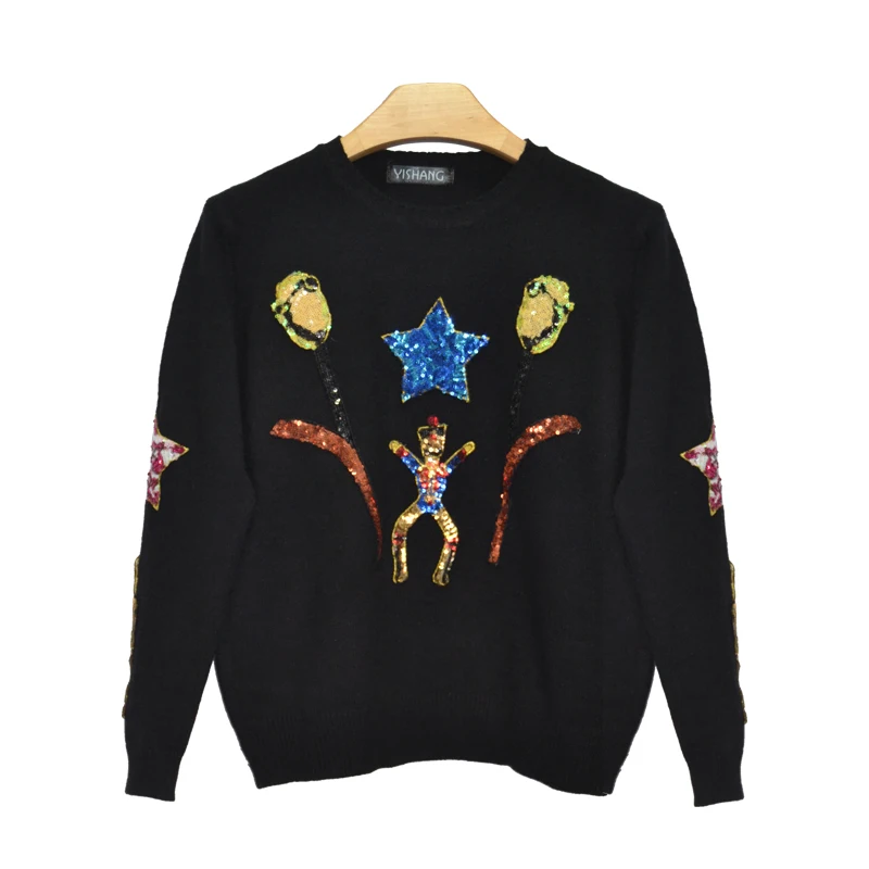 Promoción de Lentejuela Pullover Sweater - Compra