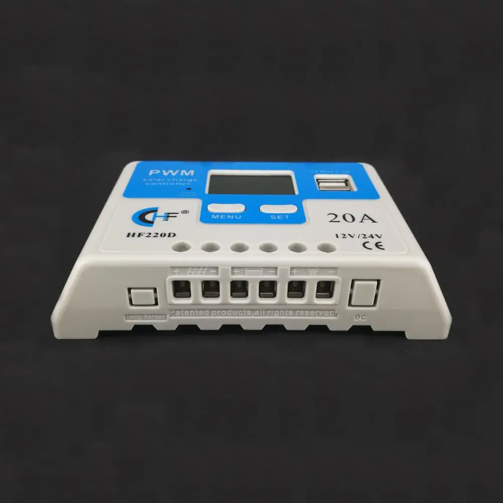 12V/24V automotive PWM controller with high quality and complete functions, mini PWM solar controller