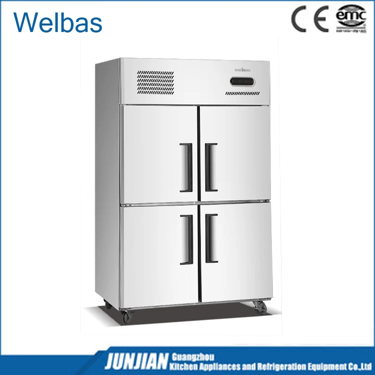 Welbas factory custom two door vertical freezer refrigerator