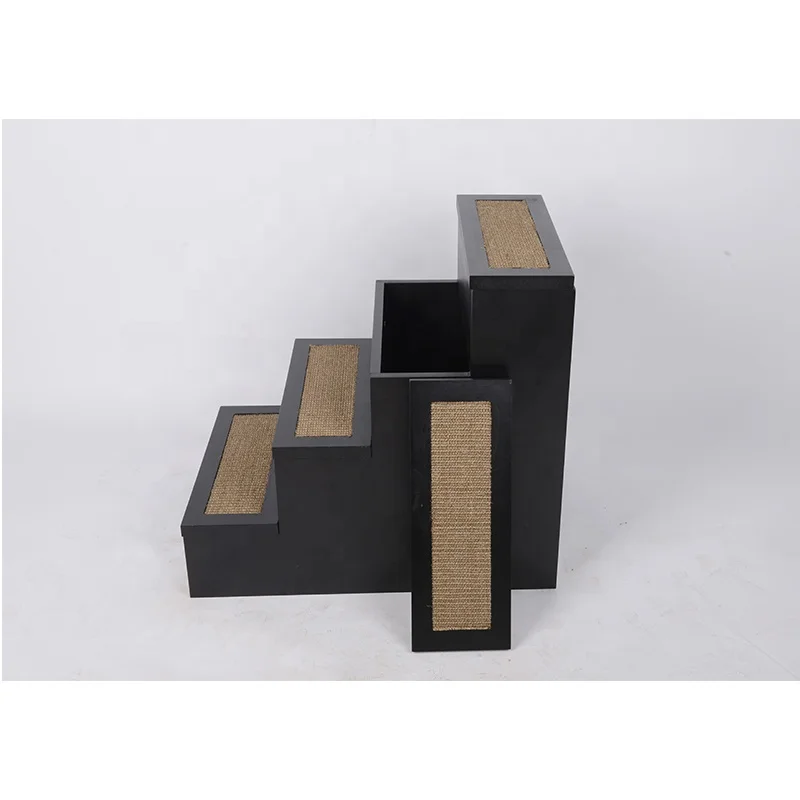 Hot sale wood 4 Step stairs dog pet stairs ramp with storage for bed