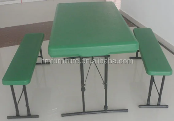hot sale hdpe Plastic recycled material outdoor furniture modern beer table set wiyh bench camping use