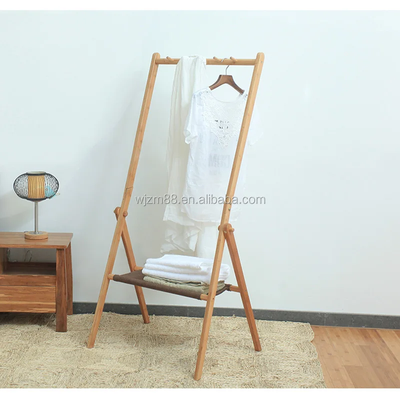 bamboo clothes hanger rack stand, freestanding Coat Rack Hat Hanger Holder Hooks wholesale