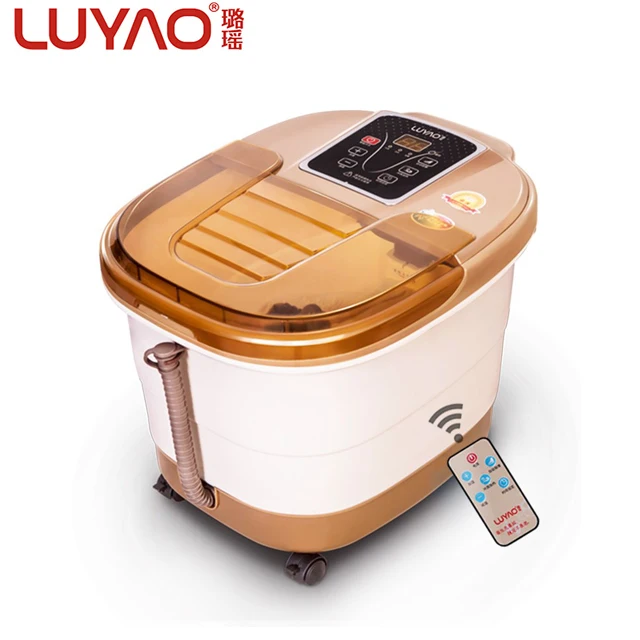Multifunction portable pedicure basin heated infrared electric air bubble foot spa bath massager LY-258A