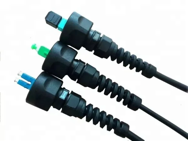 5.0mm cable ftth mini-sc tactical duplex lc upc nsn boot waterproof fiber optic connectors