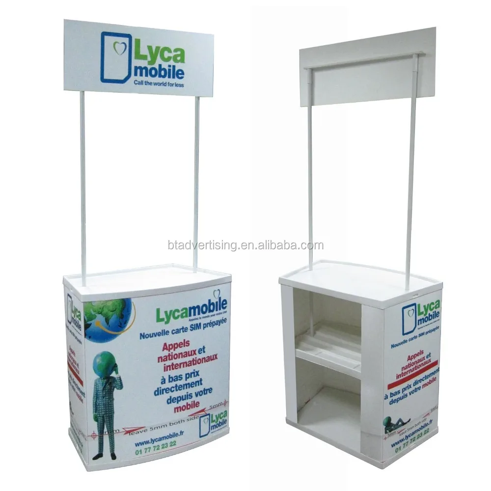 Shanghai Portable plastic advertising promotion table booth counter, promotion table