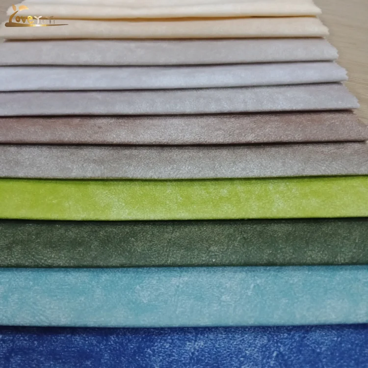 
2018 popular faux leather fabric knitting velvet printing fabric factory for Turkey 