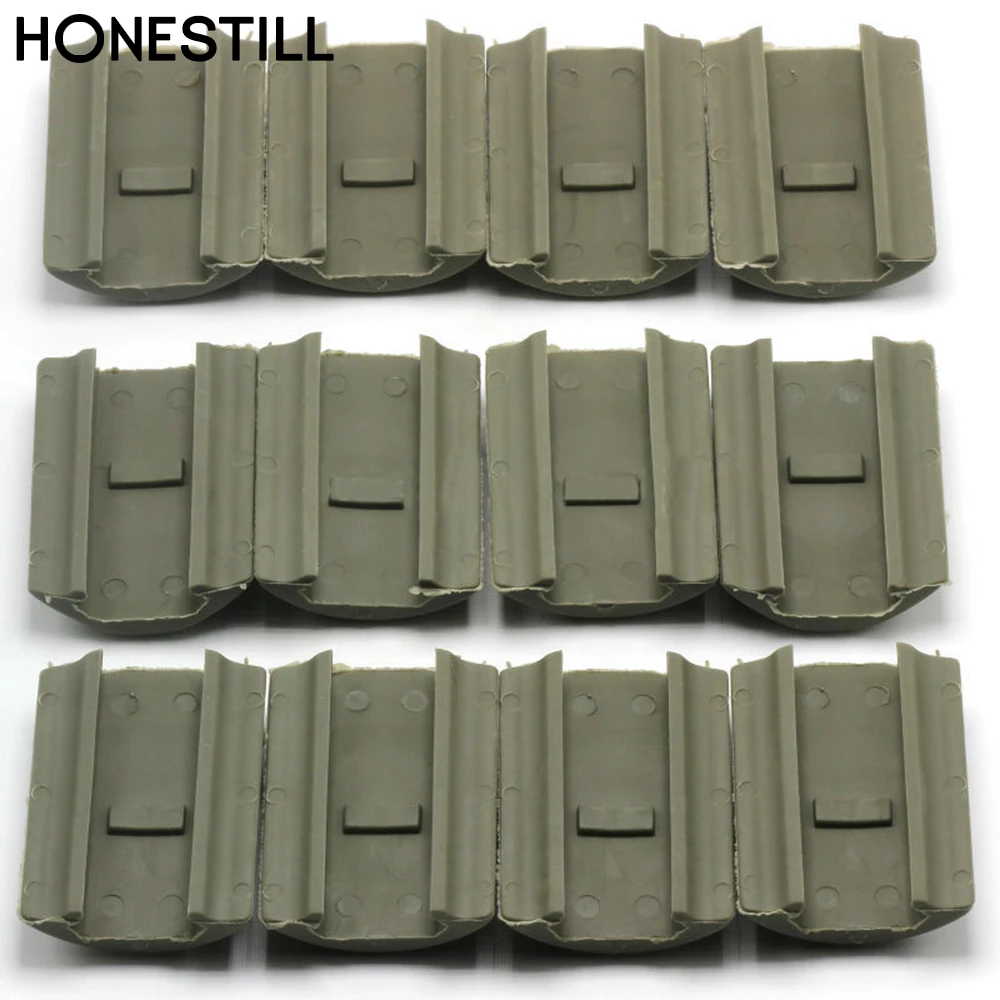 
12 Pieces/set Durable Picatinny Rail Covers Nylon Slip Rubber Cover For Weaver Rail Handguard Ar15 Handguard Hunting Accessories 