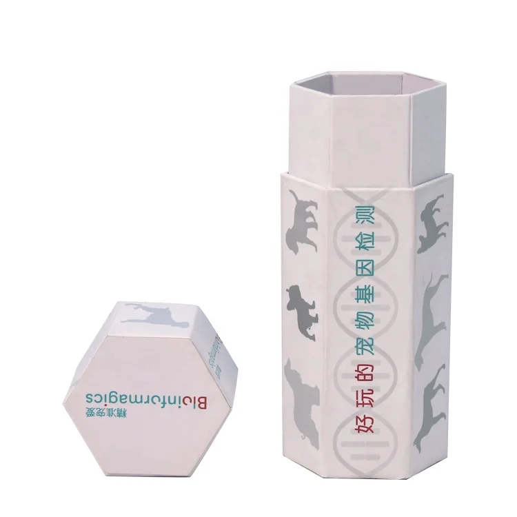 
 Wholesale cheap custom round pet genetic testing paper cylinder gift packaging box  
