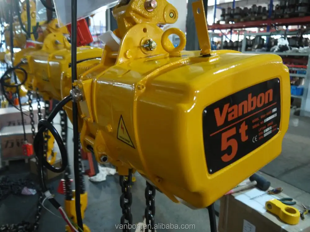 Vanbon 5 ton electric chain hoist, electrical hoist with wireless remote electric chain hoist