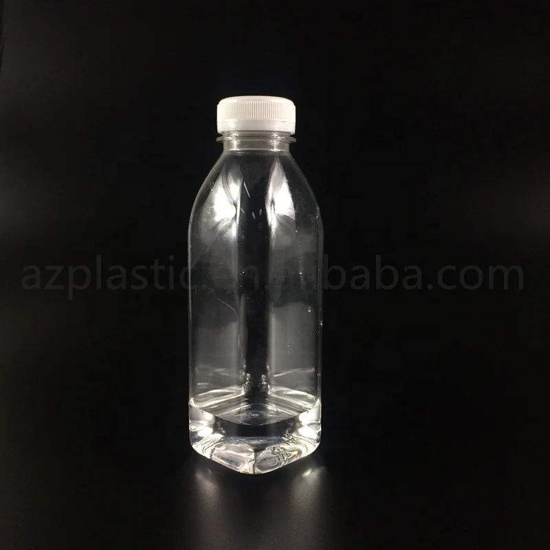 350ml disposable PET customizable transparent juice wine milk water plastic drinking bottle blister bottle