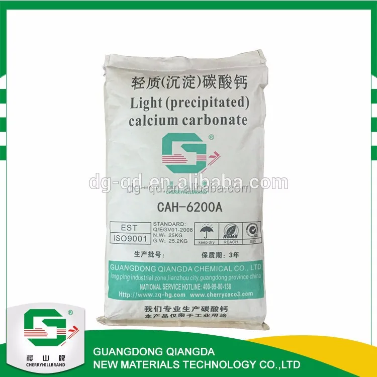 High grade active light calcium carbonate price for plastics