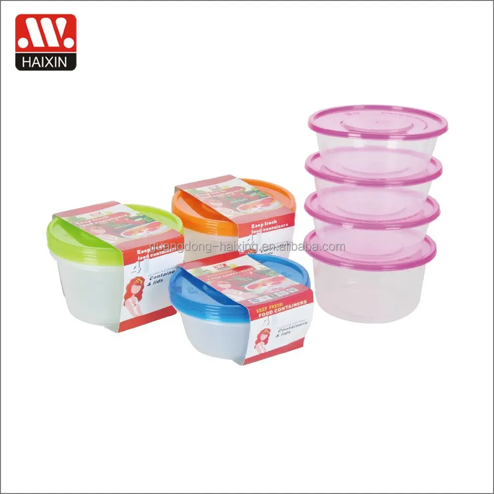 disposable plastic take away fast food container with lid 2pcs set
